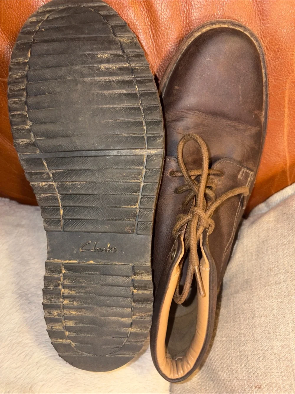 Clarks Men's Dark Brown Leather Chukka Boots